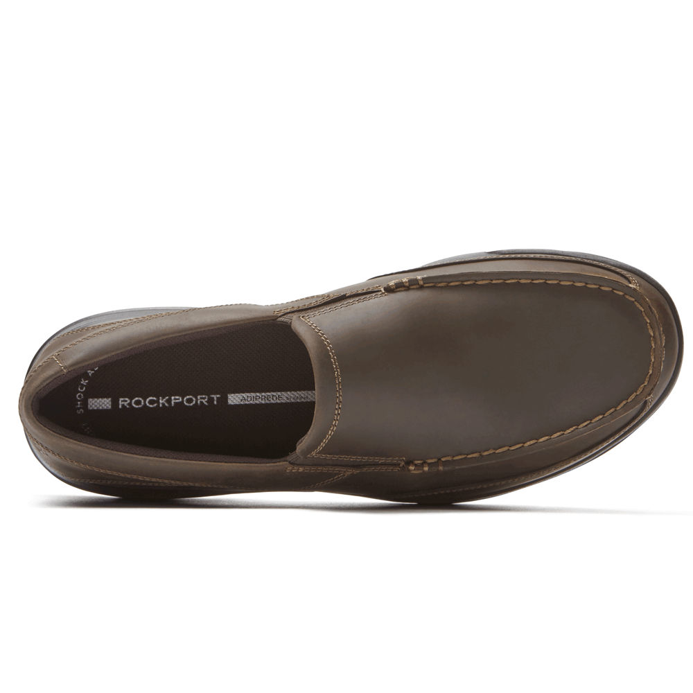 Rockport Singapore Mens Slip-On - Junction Point Dark Brown - MD2084695